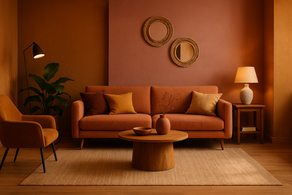 Couleurs chaudes pour salon