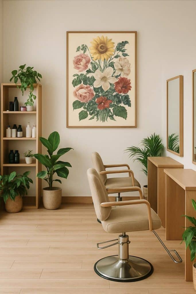 Affiche fleurs vintage