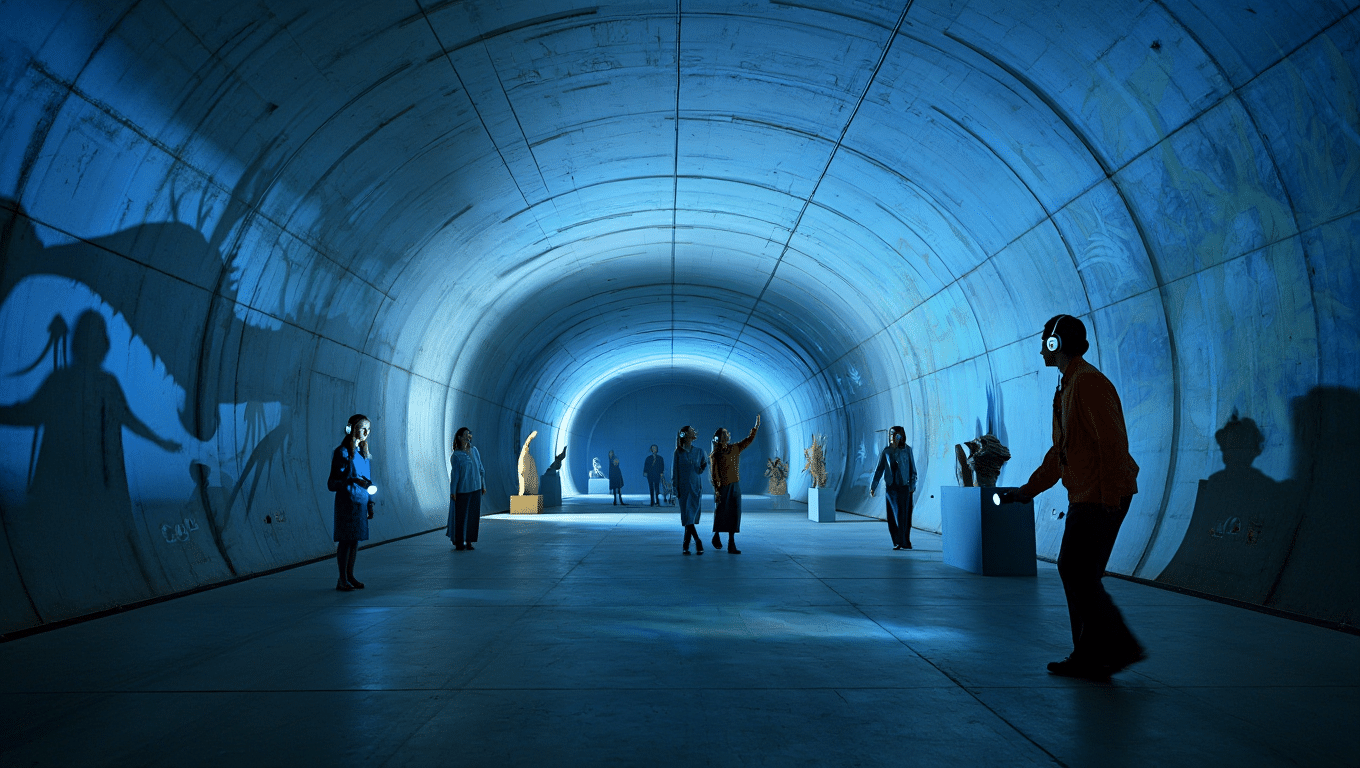Les Extatiques — installation immersive Sous l'Horizon dans les souterrains de la Grande Arche