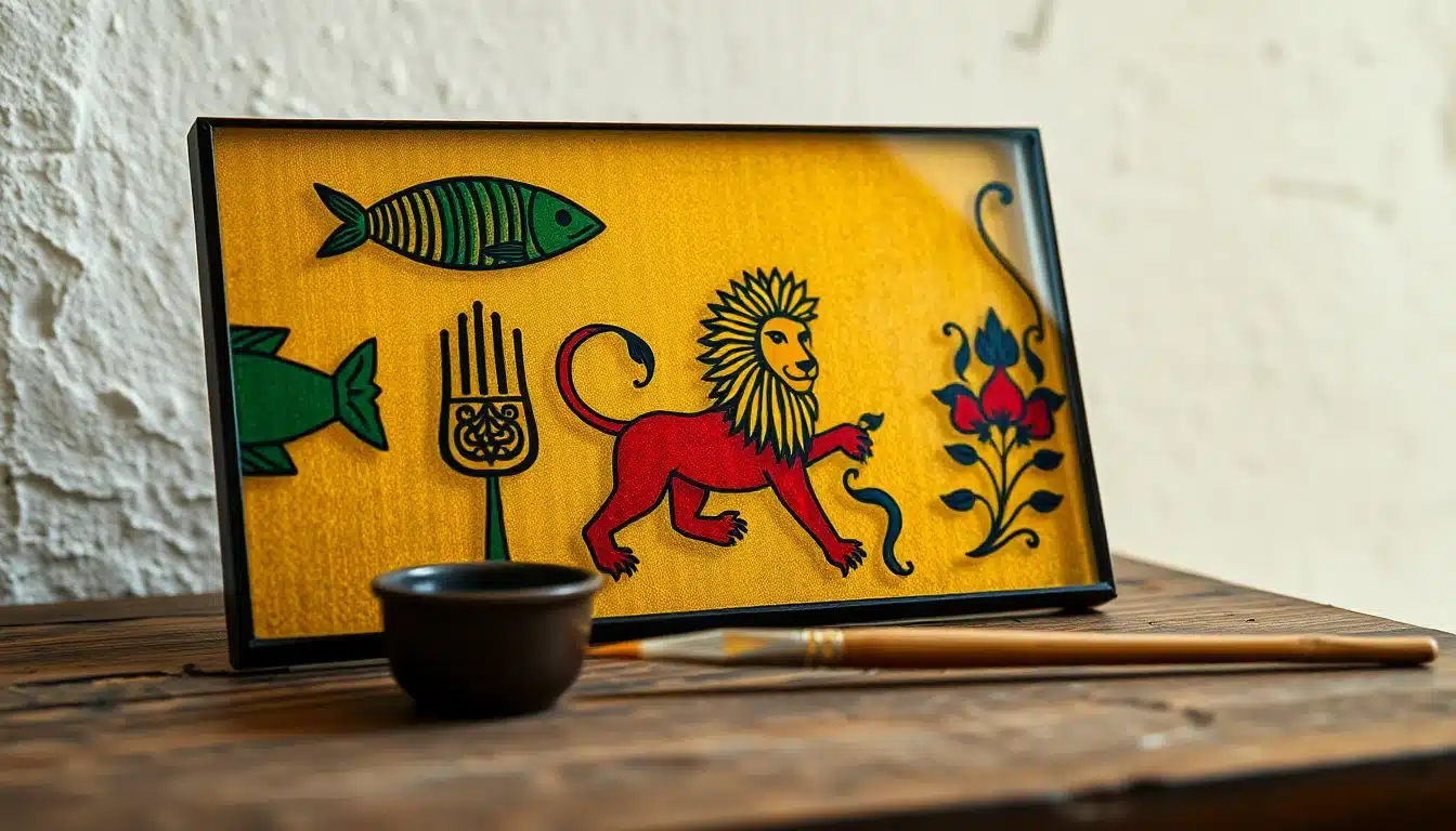 Fixé sous verre populaire, forme ancienne de la peinture tunisienne — talentsartistiques.com