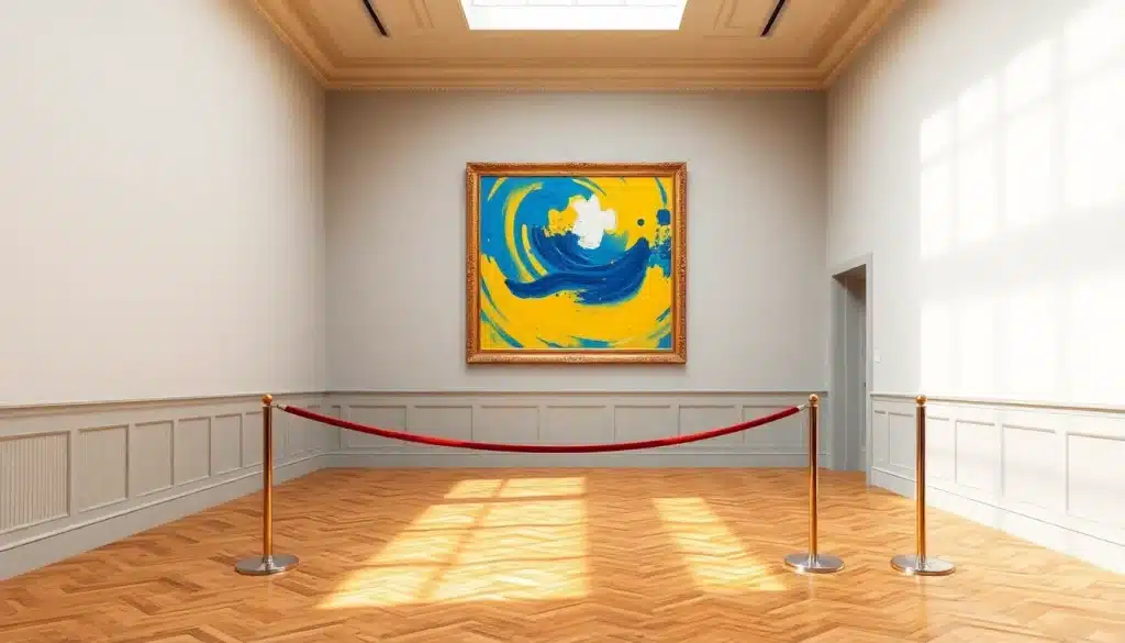 Pokemon Van Gogh : salle du musee d'Amsterdam avec une toile aux tourbillons jaunes et bleus - talentsartistiques.com