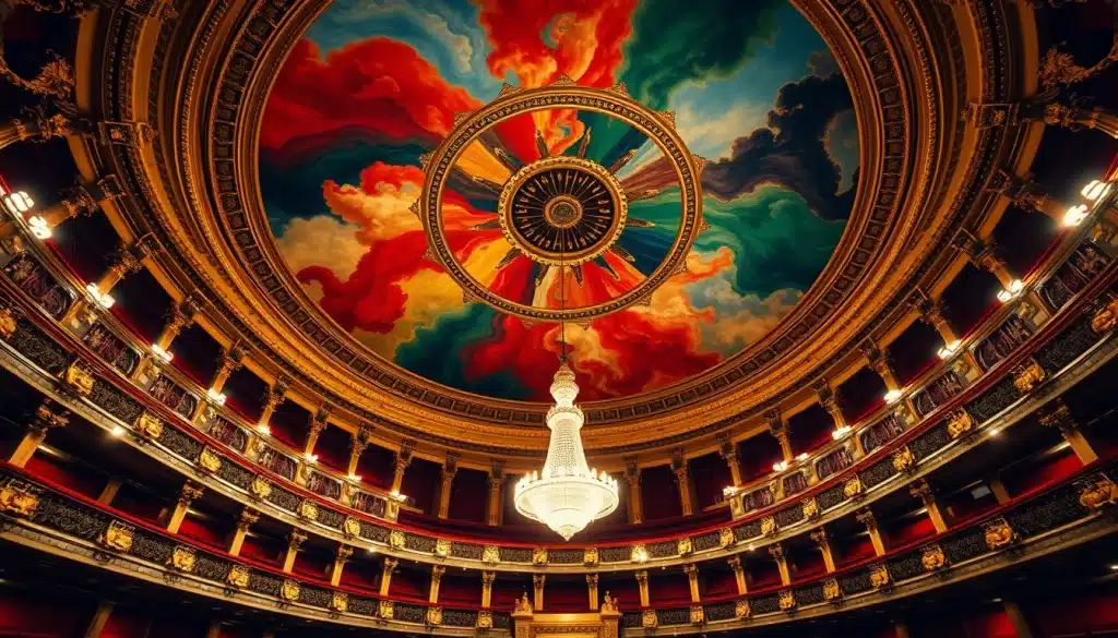 peinture opéra garnier — plafond peint de la salle et lustre central