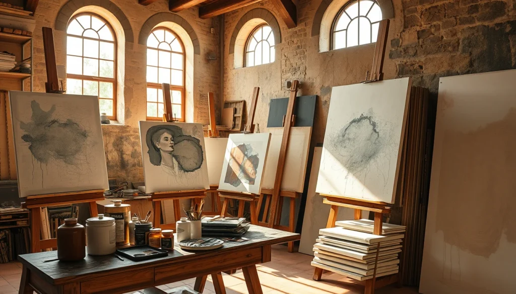 Atelier d'artistes peintres à Montpellier baigné de lumière méditerranéenne